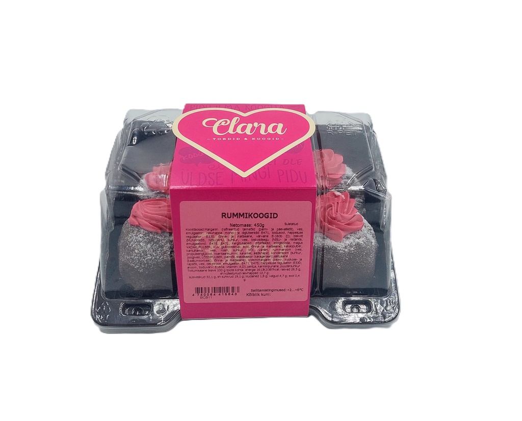 RUMMIMAITSELISED PALLID 6 tk karbis 450 g