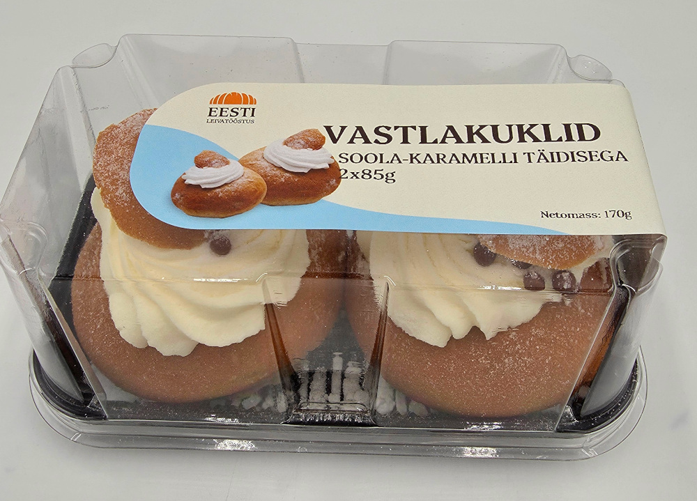 VASTLAKUKLID SOOLAKARAMELLITÄIDISEGA 2 x 85 g