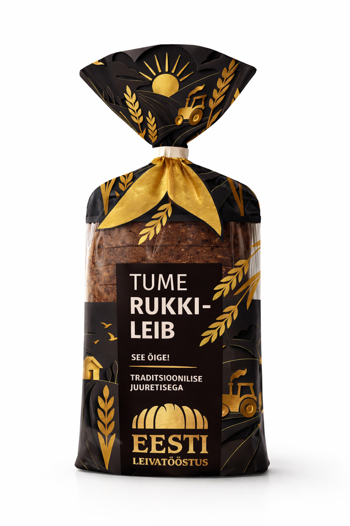 TUME RUKKILEIB 600 g viilutatud