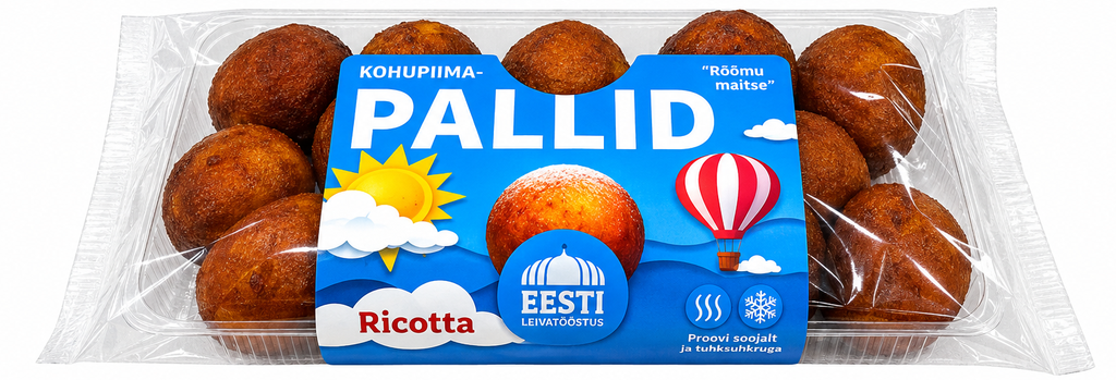 RICOTTA KOHUPIIMAPALLID 200 g (~14 tk pakis)