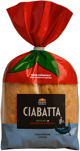 [4440835] CIABATTA BASIILIKU JA KUIV. TOMATIGA 200 g (2 tk pakis)