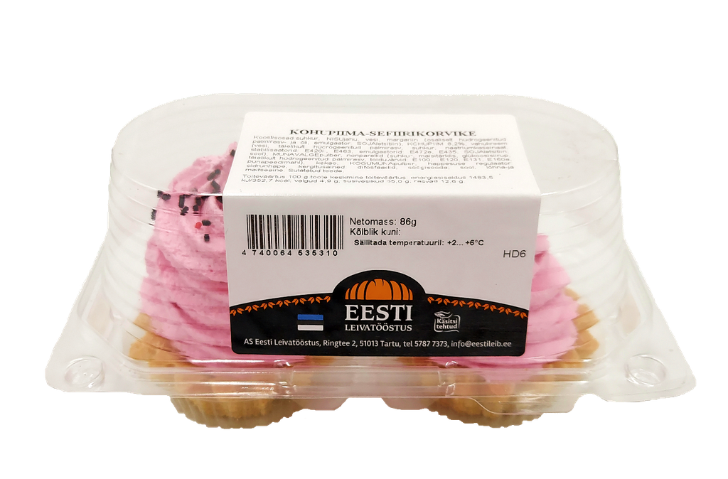 Kohupiima-sefiirikorvike karbis 2 tk (180 g)